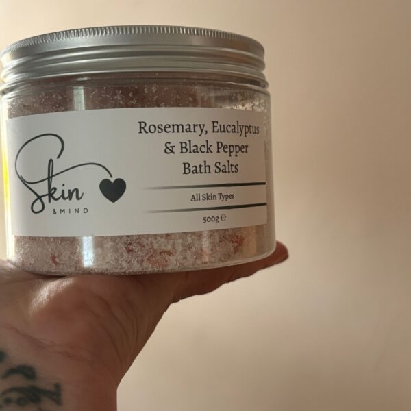 Rosemary, Black Pepper, and Eucalyptus Bath Salts